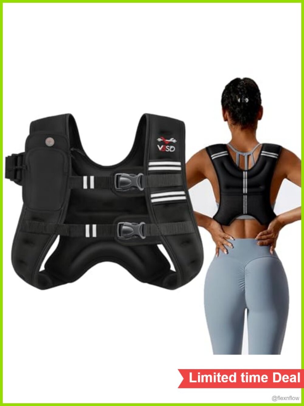 Weighted Vest for Women Men 30lb Adjustable Neoprene Iron Sand Strength